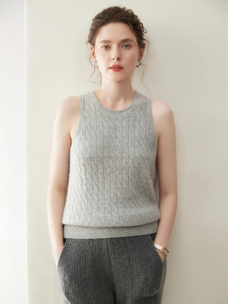 Женский жилет, осенне-зимний свитер без рукавов с вышивкой из 100% кашемира, вязаный пуловер, удобная женская внутренняя одежда
Женский жилет, осенне-зимний свитер без рукавов с вышивкой из 100% кашемира, вязаный пуловер, удобная женская внутренняя одежда