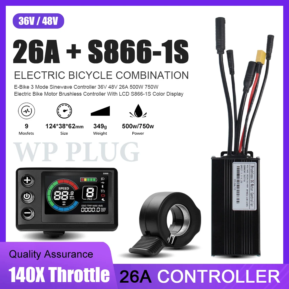 500W Electric Bicycle Controller 26A Sinewave Three Mode Controller S8661S Color Display with USB interface Waterproof Connector
500W Electric Bicycle Controller 26A Sinewave Three Mode Controller S8661S Color Display with USB interface Waterproof Connector