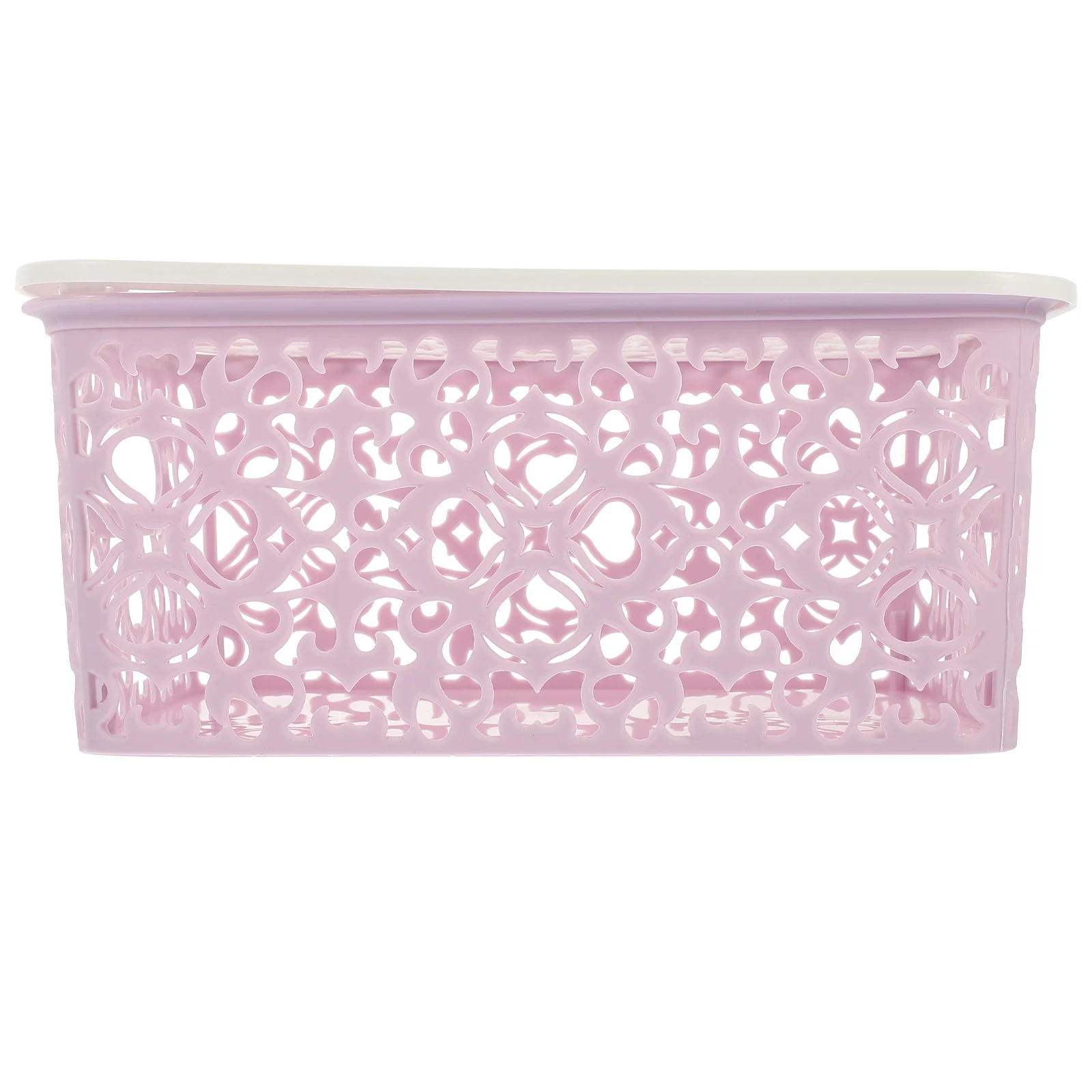 Stackable Plastic Storage Box Hollow Out Delicate Retro Pattern Storage Basket with Lid for Clothes Cosmetics Papers Toys - Smal
Stackable Plastic Storage Box Hollow Out Delicate Retro Pattern Storage Basket with Lid for Clothes Cosmetics Papers Toys - Smal