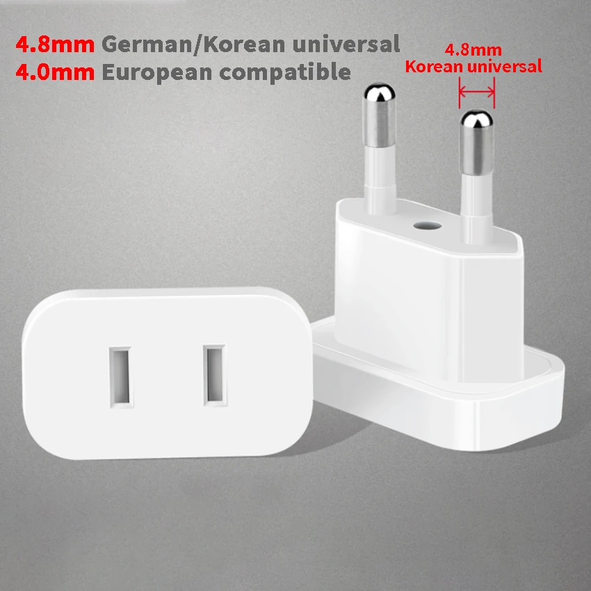 1 pcs US To EU Euro Europe Plug 4.8/4.0mm Converter Plug AC Converter Travel Adapter American US To EU Electrical Socket
1 pcs US To EU Euro Europe Plug 4.8/4.0mm Converter Plug AC Converter Travel Adapter American US To EU Electrical Socket
