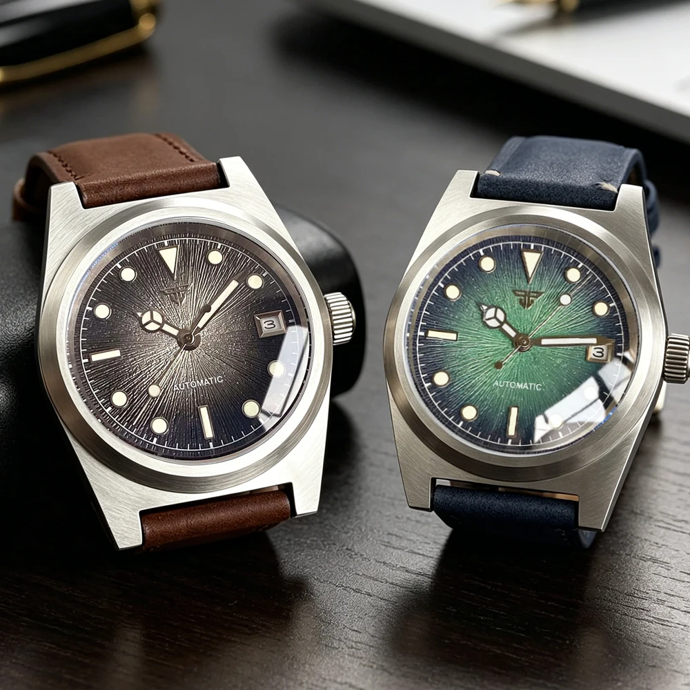 200M Diver Grey Green Tandorio Miyota 8215 PT5000 Watch Men 38mm Automatic Brush Case Arched AR Sapphire Luminous Screw Crown
200M Diver Grey Green Tandorio Miyota 8215 PT5000 Watch Men 38mm Automatic Brush Case Arched AR Sapphire Luminous Screw Crown