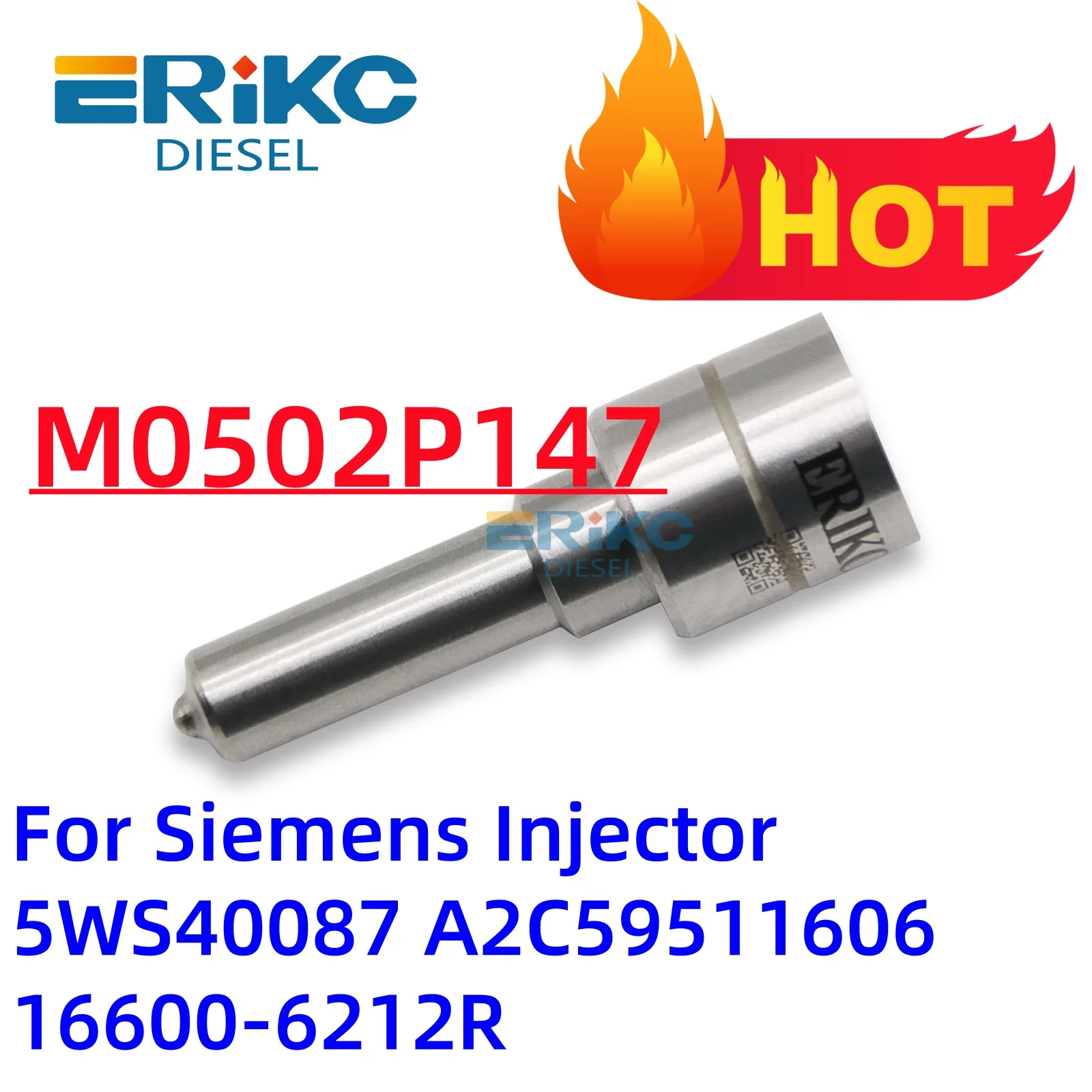 ERIKC High Pressure Nozzle M0502P147 Piezo Fuel Nozzles M0502p147 for Siemens 5WS40087 A2C59511606 16600-6212R
ERIKC High Pressure Nozzle M0502P147 Piezo Fuel Nozzles M0502p147 for Siemens 5WS40087 A2C59511606 16600-6212R