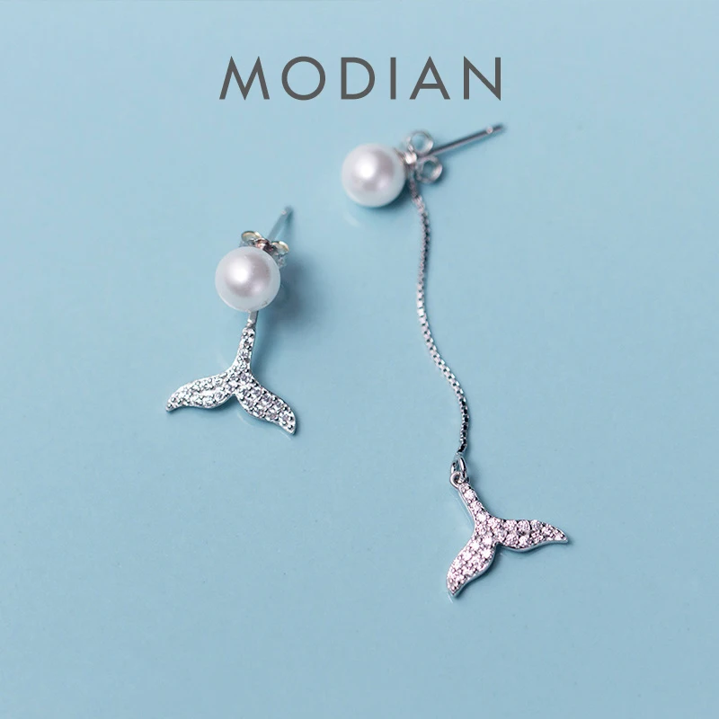 Modian Real 925 Sterling Silver Pearl Shining CZ Lovely Mermaid Tail Dop Dangle Earring for Women 3 Style Earring Fine Jewelry
Modian Real 925 Sterling Silver Pearl Shining CZ Lovely Mermaid Tail Dop Dangle Earring for Women 3 Style Earring Fine Jewelry