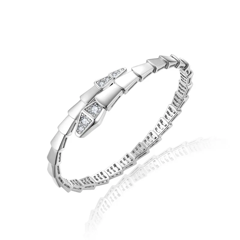 Follow Cloud Total 0.68ct Moissanite Snake Bone Bracelet for Women Men 925 Sterling Silver Plated 18K White Gold Bangle Jewelry
Follow Cloud Total 0.68ct Moissanite Snake Bone Bracelet for Women Men 925 Sterling Silver Plated 18K White Gold Bangle Jewelry