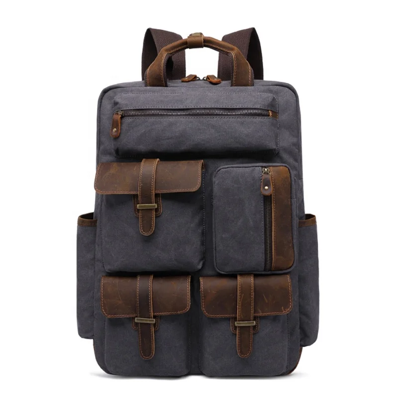 Wholesale Large Capacity Mountaineer Bag Men Simple Canvas Leather Sport Bags Canvas Leather Backpack For Outdoor
Wholesale Large Capacity Mountaineer Bag Men Simple Canvas Leather Sport Bags Canvas Leather Backpack For Outdoor