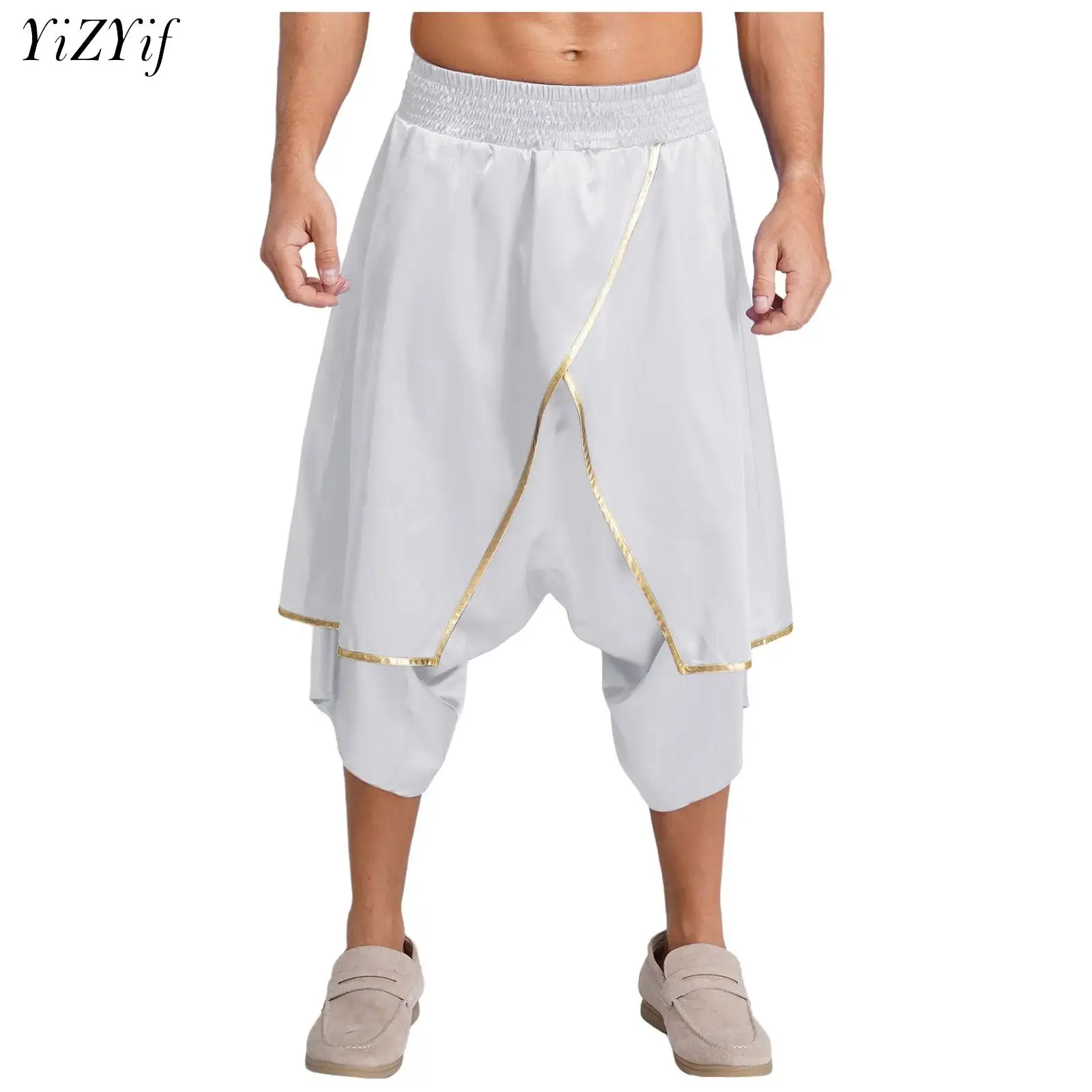 Мужские индийские брюки Dhoti с эластичным поясом, атласные свободные накладные шаровары, арабские традиционные брюки-фонарики, праздничный костюм для вечеринки
Мужские индийские брюки Dhoti с эластичным поясом, атласные свободные накладные шаровары, арабские традиционные брюки-фонарики, праздничный костюм для вечеринки