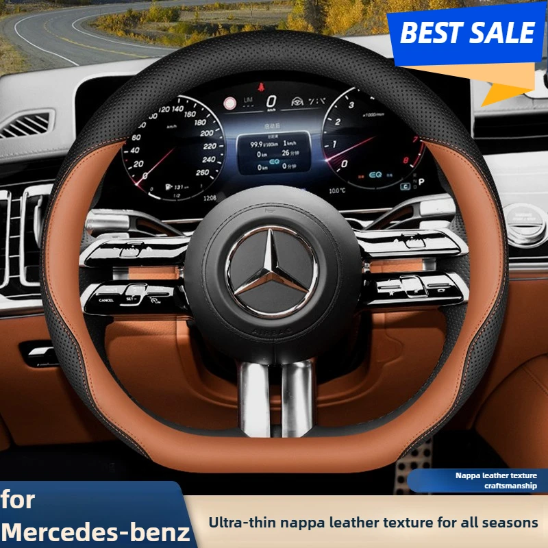 Leather Car Steering Wheel Cover for Mercedes Benz W214 C200 W204 W203 W124 W210 W221 W202 W176 CLA 250 W166 Accessories 2025 
Leather Car Steering Wheel Cover for Mercedes Benz W214 C200 W204 W203 W124 W210 W221 W202 W176 CLA 250 W166 Accessories 2025