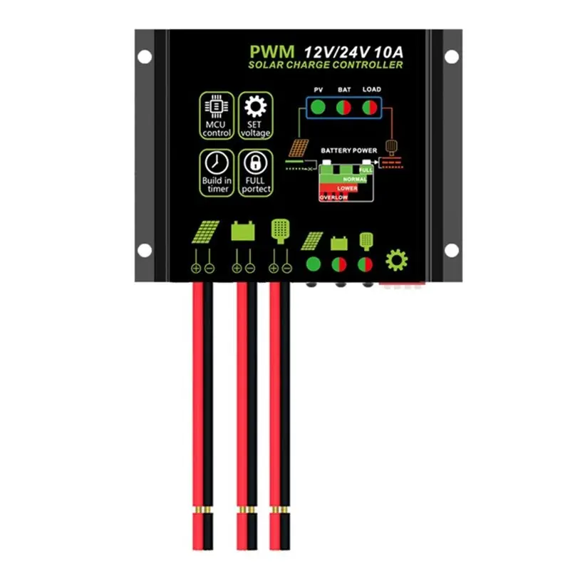 A93E-10A Solar Charge Controller Waterproof Solar Panel Controller 12V/24V PWM Solar Panel Battery Intelligent Regulator
A93E-10A Solar Charge Controller Waterproof Solar Panel Controller 12V/24V PWM Solar Panel Battery Intelligent Regulator