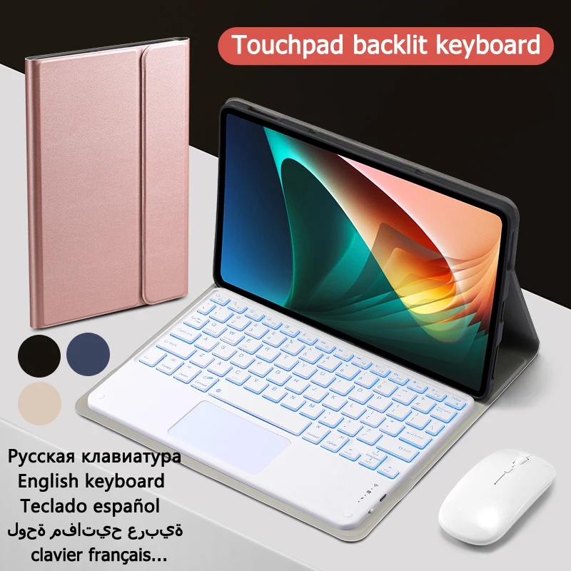 Touchpad Backlit Keyboard for Xiaomi Pad 5 Keyboard Case for Teclado Xiaomi Mi Pad 5 Funda Spanish German Japanese Keyboard
Touchpad Backlit Keyboard for Xiaomi Pad 5 Keyboard Case for Teclado Xiaomi Mi Pad 5 Funda Spanish German Japanese Keyboard