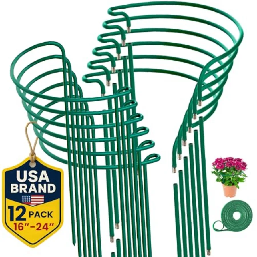 Plant Support Stakes Tall Plant Stakes for Indoor and Outdoor Gardens - Peony Cages and Supports - Cage Rings for Potted Flower
Plant Support Stakes Tall Plant Stakes for Indoor and Outdoor Gardens - Peony Cages and Supports - Cage Rings for Potted Flower