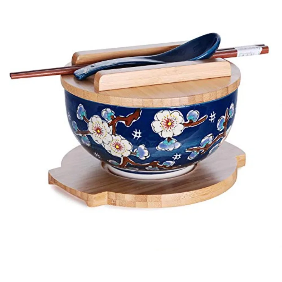 HSKM-CHRYB8, Japanese Kamameshi Vintage Style Rice Noodle Ramen Bowl with Bamboo Lid Trivet Chopsticks and Porcelain Spoon Bowl
HSKM-CHRYB8, Japanese Kamameshi Vintage Style Rice Noodle Ramen Bowl with Bamboo Lid Trivet Chopsticks and Porcelain Spoon Bowl