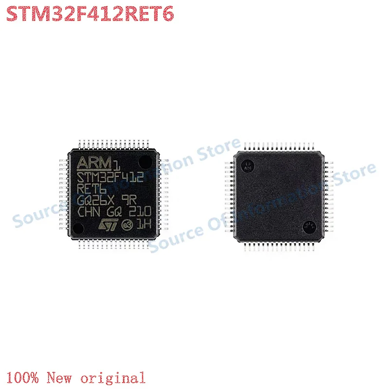 5Pcs STM32F412RET6 LQFP-64 Microcontroller, 32-bit Cortex-M4 MCU with FPU, New Original
5Pcs STM32F412RET6 LQFP-64 Microcontroller, 32-bit Cortex-M4 MCU with FPU, New Original