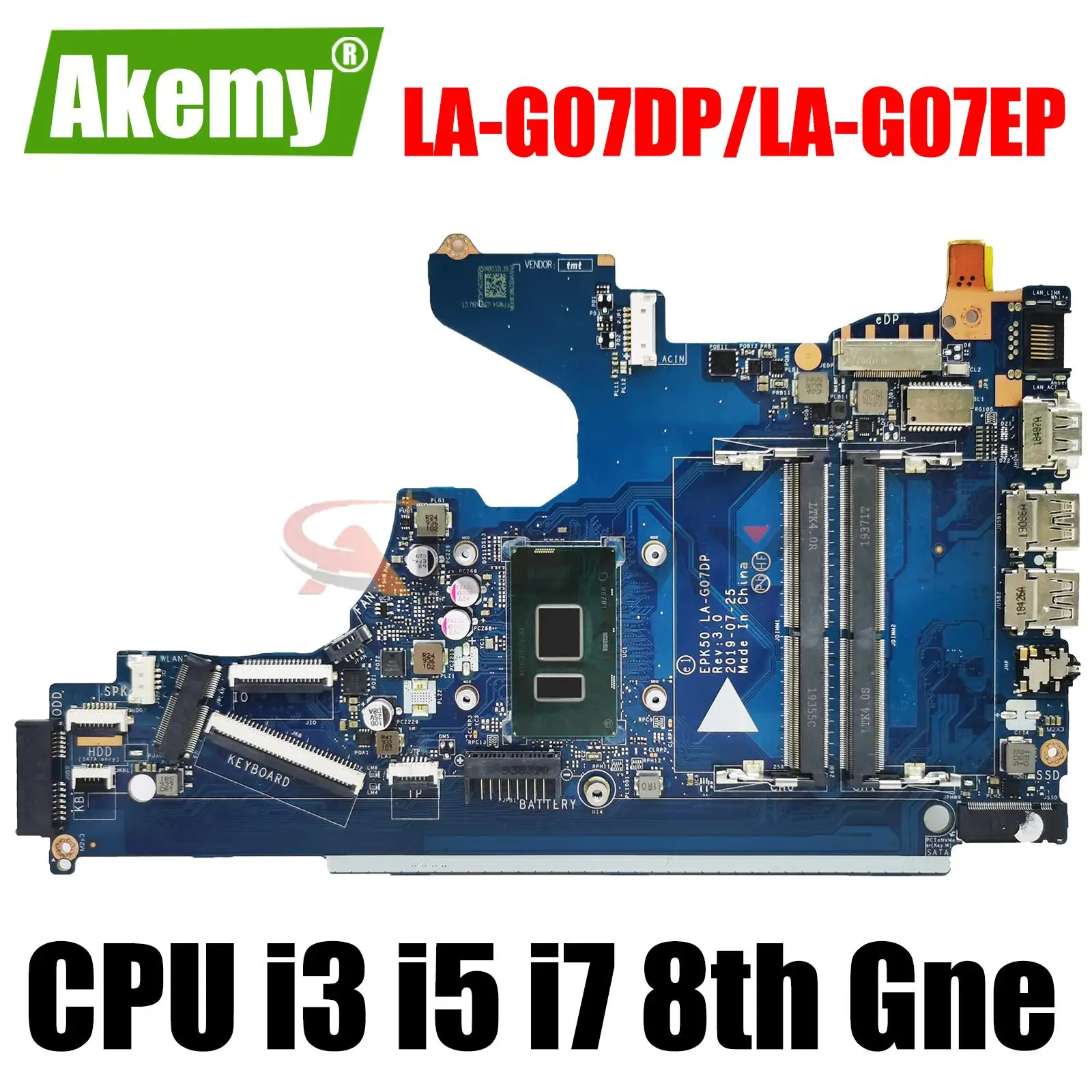 Материнская плата AKEMYE для ноутбука HP Pavilion 15-DA 250 G7 с процессором i3 i5 i7
Материнская плата AKEMYE для ноутбука HP Pavilion 15-DA 250 G7 с процессором i3 i5 i7