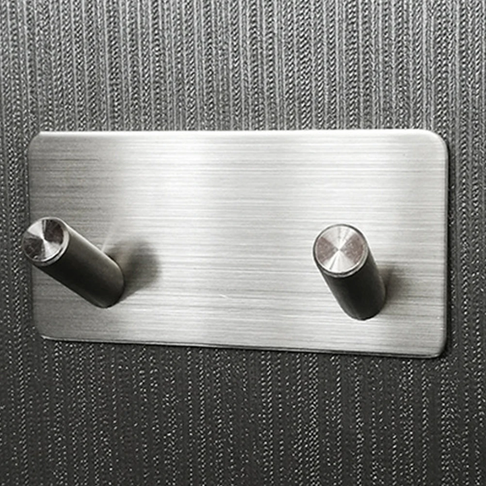 Self Adhesive Stainless Steel Double Waterproof Wall Hooks Coat Towel Robe Hanger Bathroom Shower Kitchen Organizer Easy 
Self Adhesive Stainless Steel Double Waterproof Wall Hooks Coat Towel Robe Hanger Bathroom Shower Kitchen Organizer Easy