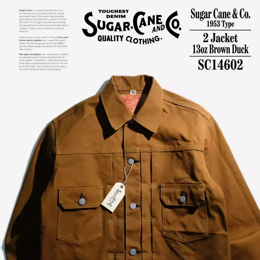 Куртка из японского хлопкового канваса SUGAR CANE & CO 1953 Type 2, 13 унций, коричневая с красными полосами
Куртка из японского хлопкового канваса SUGAR CANE & CO 1953 Type 2, 13 унций, коричневая с красными полосами