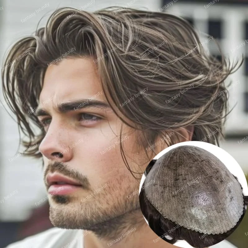 Natural hairline Men's Capillary Prosthesis wig 100% human hair #1#1b#1b20#1b65#1b80 white gray black hair 0.1mm Full pu men'wig
Natural hairline Men's Capillary Prosthesis wig 100% human hair #1#1b#1b20#1b65#1b80 white gray black hair 0.1mm Full pu men'wig