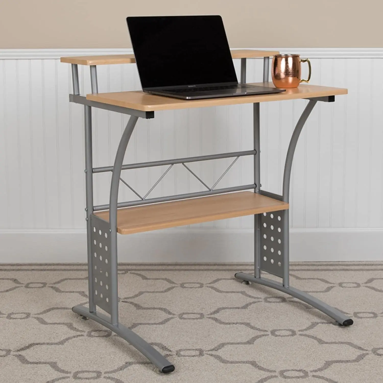 Maple Computer Desk with Top and Lower Storage Shelves ,Versatile dorm room desk
Maple Computer Desk with Top and Lower Storage Shelves ,Versatile dorm room desk