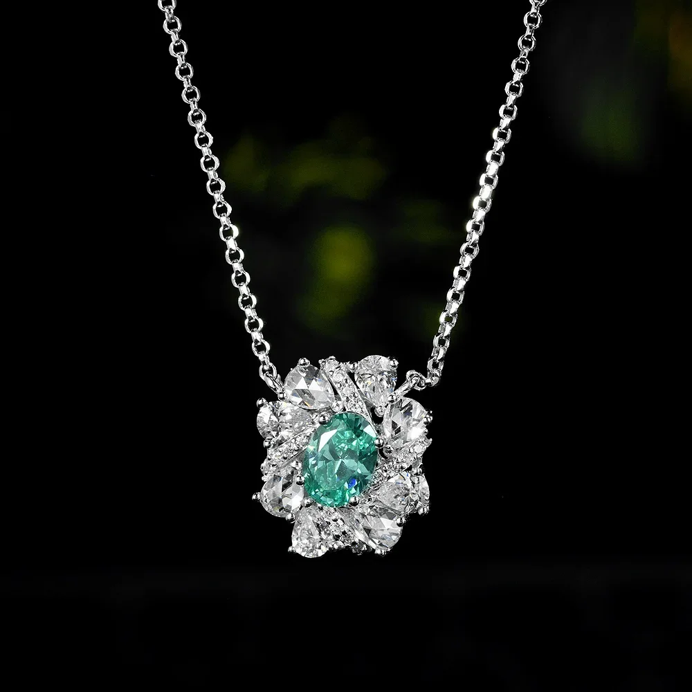 New S925 Silver 8 Egg Shaped 1 Carat 5 * 7 Red/Blue/Green Synthetic Treasure Necklace Clavicle Chain marry Jewelry
New S925 Silver 8 Egg Shaped 1 Carat 5 * 7 Red/Blue/Green Synthetic Treasure Necklace Clavicle Chain marry Jewelry
