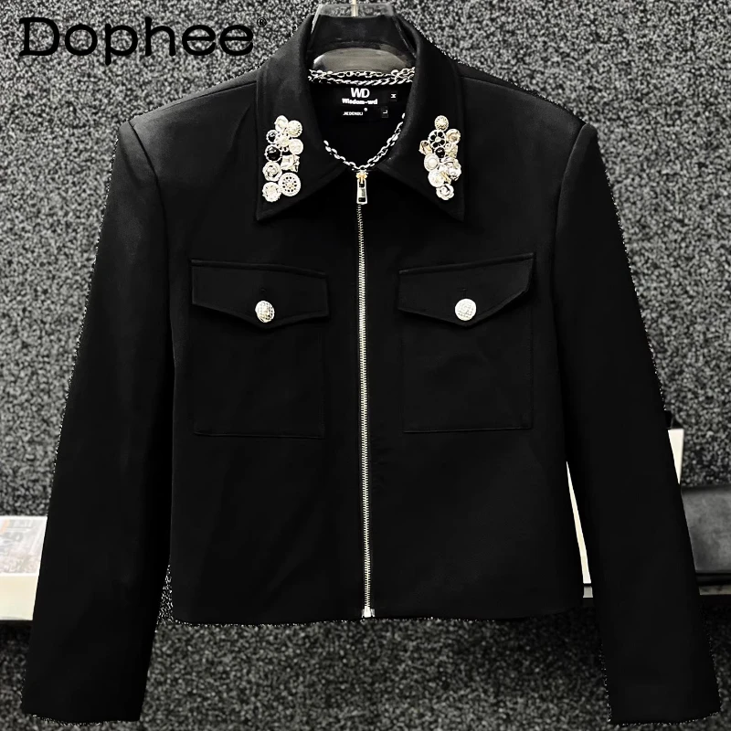 Men's 2025 Autumn New Loose Comfort Versatile Jackets Trend Long Sleeve Tops High-end Button Decoration Collar Short Style Coats
Men's 2025 Autumn New Loose Comfort Versatile Jackets Trend Long Sleeve Tops High-end Button Decoration Collar Short Style Coats