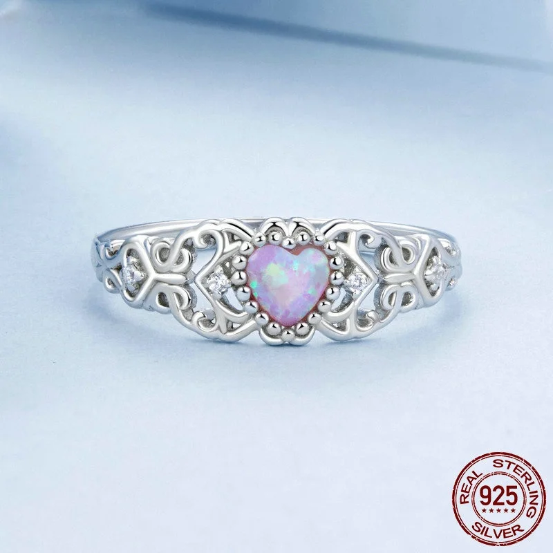 Fashion Jewelry Vintage Opal 925 Sterling Silver Ring for Ladies Engraved Heart Design 925 Silver Jewelry
Fashion Jewelry Vintage Opal 925 Sterling Silver Ring for Ladies Engraved Heart Design 925 Silver Jewelry