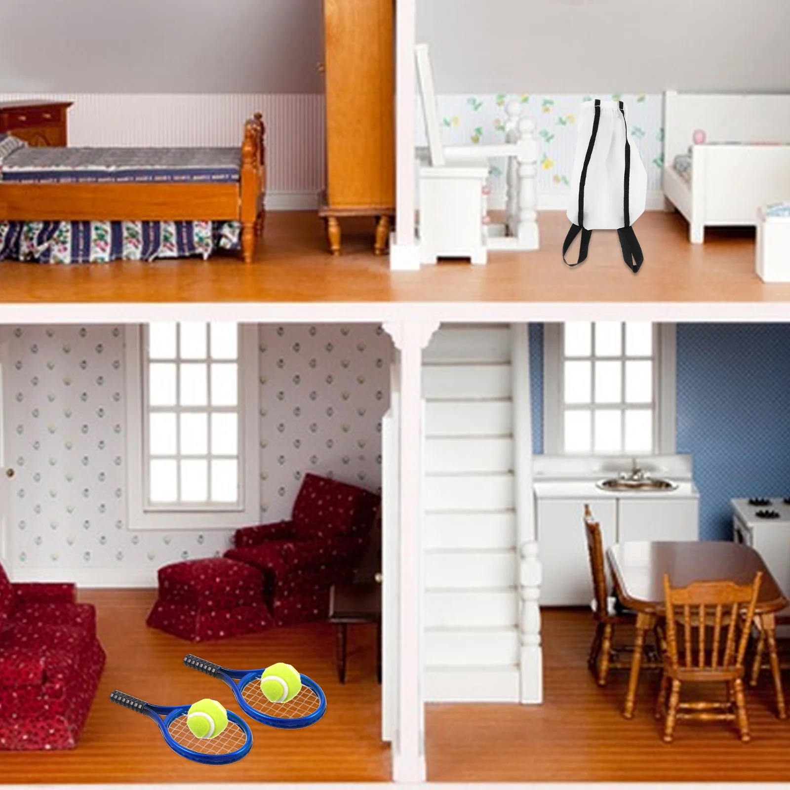 2Sets Mini Tennis Racket Ball Set Realistic Dollhouse Accessories Sports Equipment Storage Bag Creative Play Tennis Toy Set
2Sets Mini Tennis Racket Ball Set Realistic Dollhouse Accessories Sports Equipment Storage Bag Creative Play Tennis Toy Set