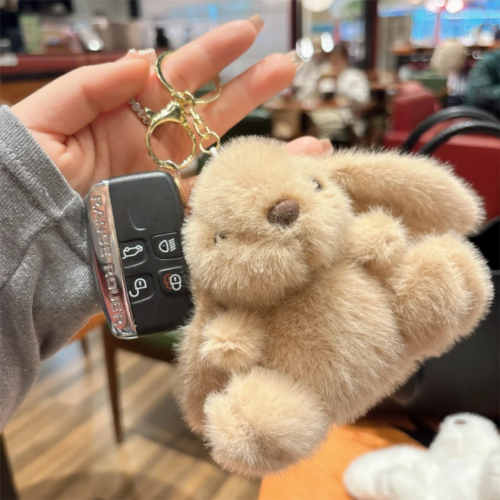 New Fluffy Rabbit Plush Doll Keychain Solid Color Pink Car Key Ring Stuffed Toys Cute Bag Pendant Gifts
New Fluffy Rabbit Plush Doll Keychain Solid Color Pink Car Key Ring Stuffed Toys Cute Bag Pendant Gifts