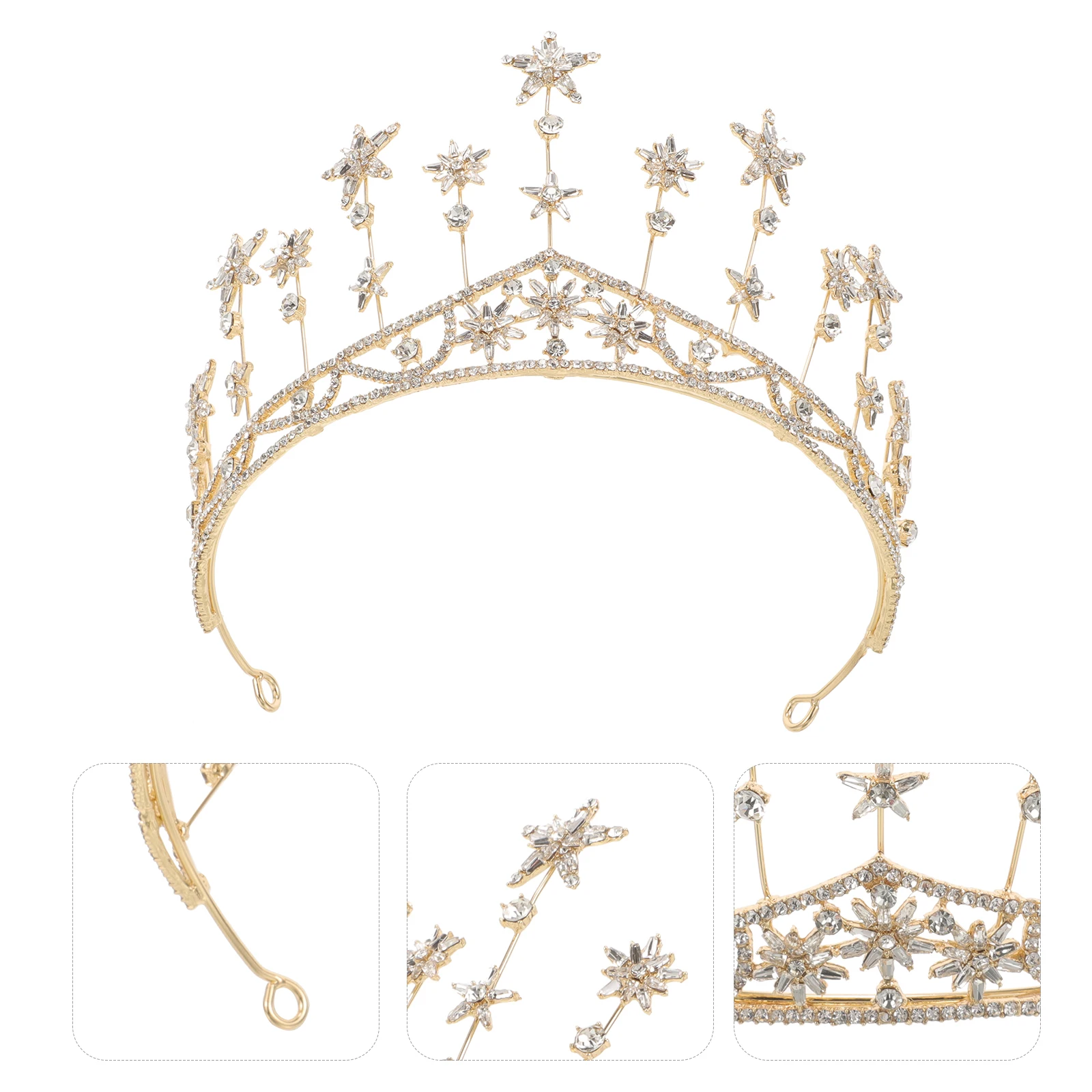 1 pc Crystal Hair Crown Wedding Bridal Tiara Sparkling Star Hairpin Vintage Handmade Headwear Lightweight Glittering Jewelry
1 pc Crystal Hair Crown Wedding Bridal Tiara Sparkling Star Hairpin Vintage Handmade Headwear Lightweight Glittering Jewelry