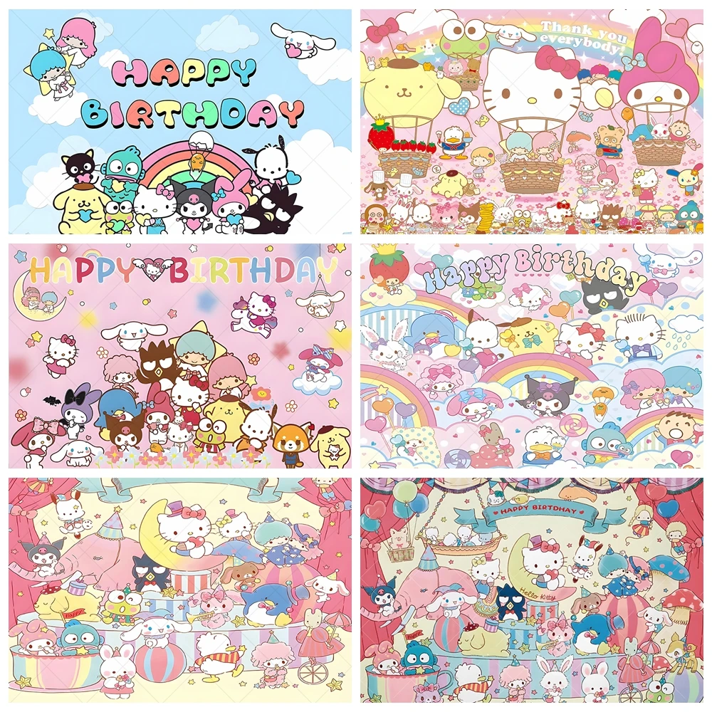 Miniso Hello Kitty Kuromi Cinnamon Dog Photography Backdrop Custom Sanrio Theme Girl Birthday Party Banner Decoration Photo Prop
Miniso Hello Kitty Kuromi Cinnamon Dog Photography Backdrop Custom Sanrio Theme Girl Birthday Party Banner Decoration Photo Prop