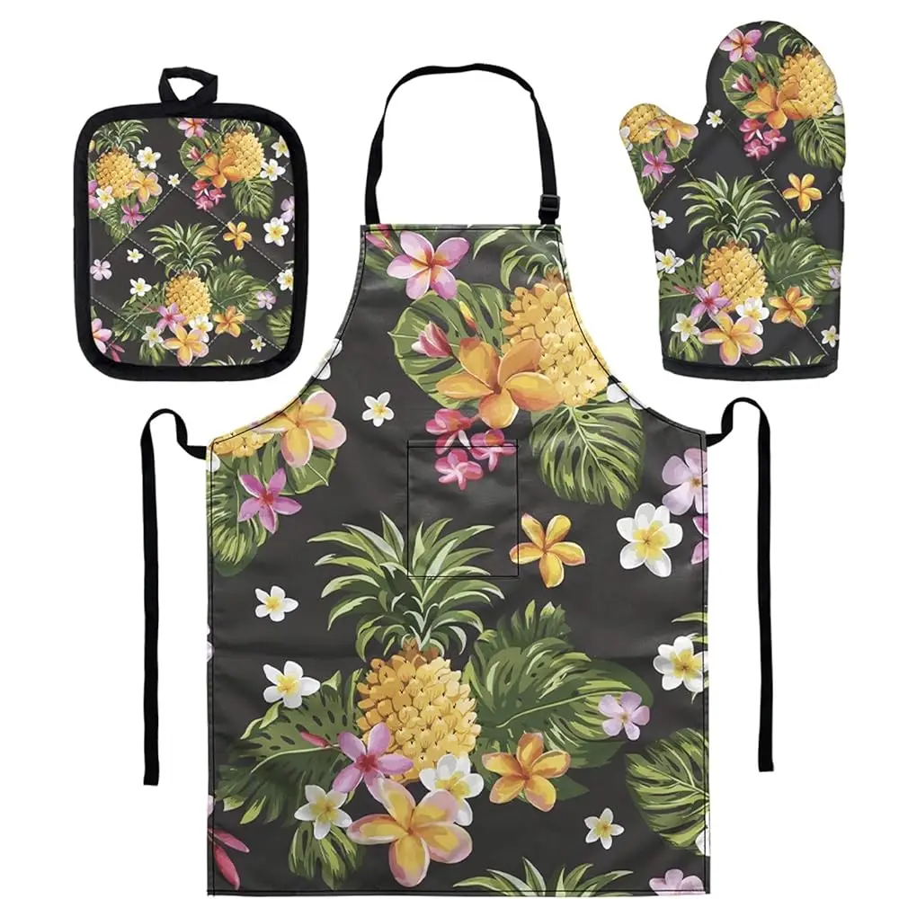 Leopard Animal Black Print Kitchen Cooking 3 Set-Apron Oven Mitt Glove and Pot Holder,Great Gift
Leopard Animal Black Print Kitchen Cooking 3 Set-Apron Oven Mitt Glove and Pot Holder,Great Gift