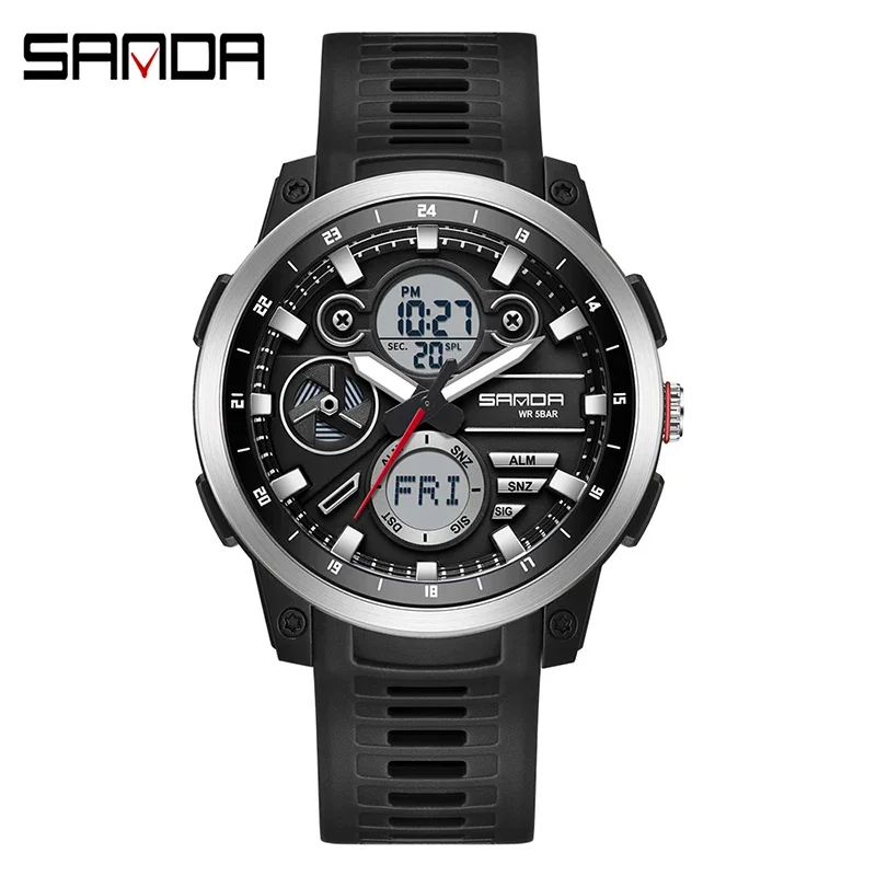 SANDA 3379 Sport Digital Military Wristwatch for Men Alarm Stopwatch Light Dual Time Display Waterproof Watch
SANDA 3379 Sport Digital Military Wristwatch for Men Alarm Stopwatch Light Dual Time Display Waterproof Watch