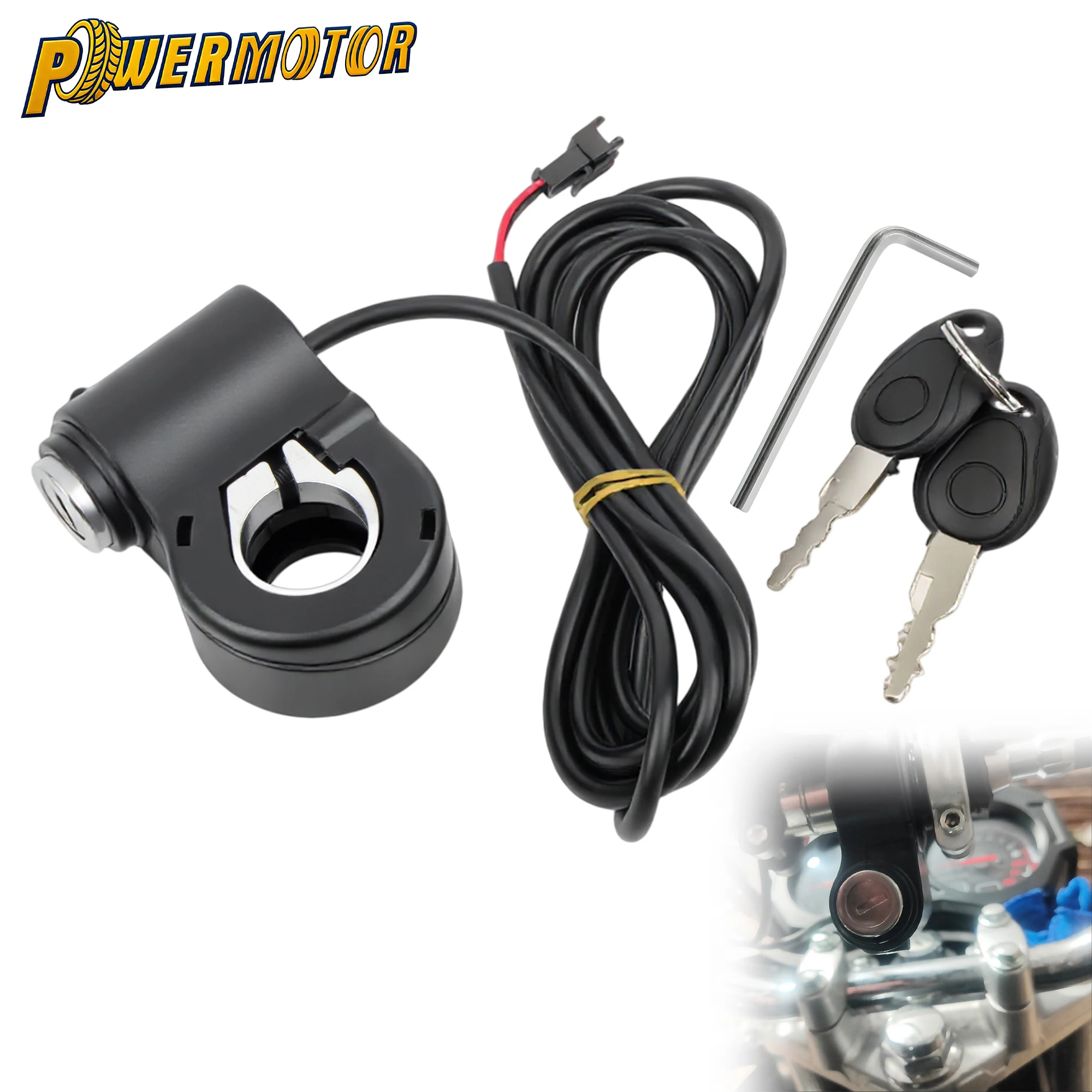 12V 24V 36V 48V Universal Thumb Lock Kit with Key For 22mm Handlebar Electric Scooter Skateboard Moped Start Switch Modified
12V 24V 36V 48V Universal Thumb Lock Kit with Key For 22mm Handlebar Electric Scooter Skateboard Moped Start Switch Modified