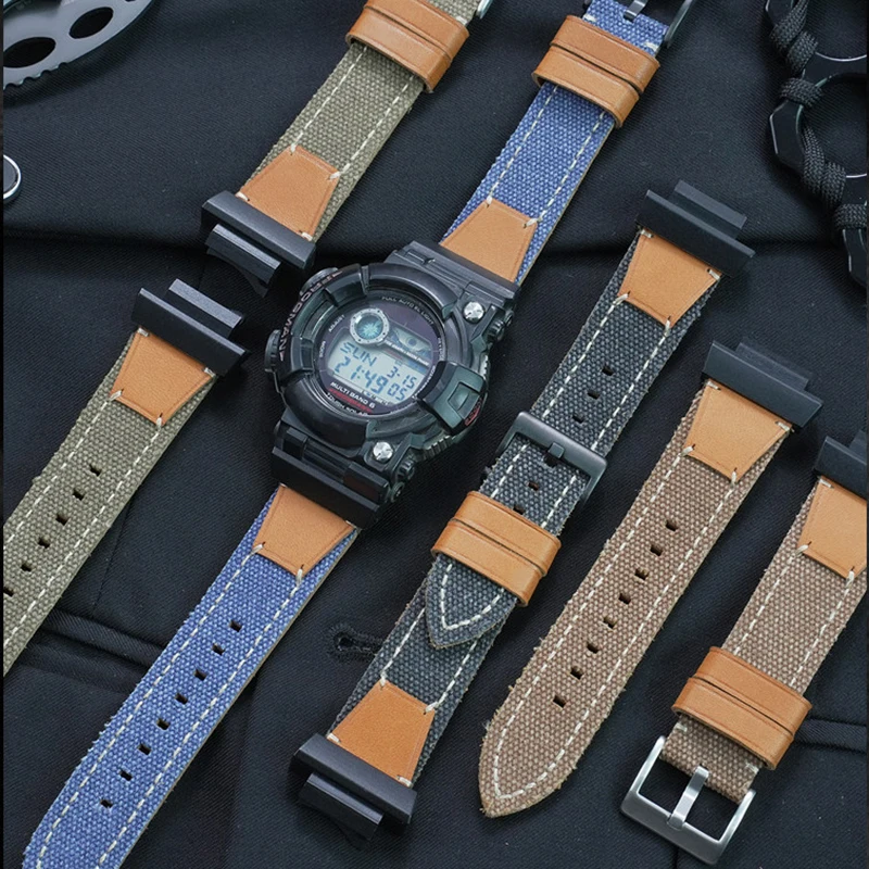 DIY Watch Strap for Casio 5th Generation Frogman GWF-1000 Nylon Canvas Casual Watch Strap with Real Leather Base Soft Bracelet f
DIY Watch Strap for Casio 5th Generation Frogman GWF-1000 Nylon Canvas Casual Watch Strap with Real Leather Base Soft Bracelet f