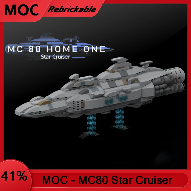 MOC Star Battle Mon Calamari MC80 Home One Type Star Cruiser Spaceship Building Blocks Bricks DIY Assembly DIY Toys Gifts
MOC Star Battle Mon Calamari MC80 Home One Type Star Cruiser Spaceship Building Blocks Bricks DIY Assembly DIY Toys Gifts