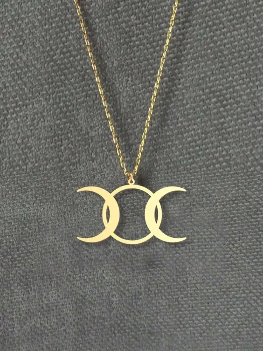 Triple Moon Goddess Necklace - Symbol Of Feminine Power - Wiccan Moon Phases Pendant - 14k Gold Plated Or Silver
Triple Moon Goddess Necklace - Symbol Of Feminine Power - Wiccan Moon Phases Pendant - 14k Gold Plated Or Silver
