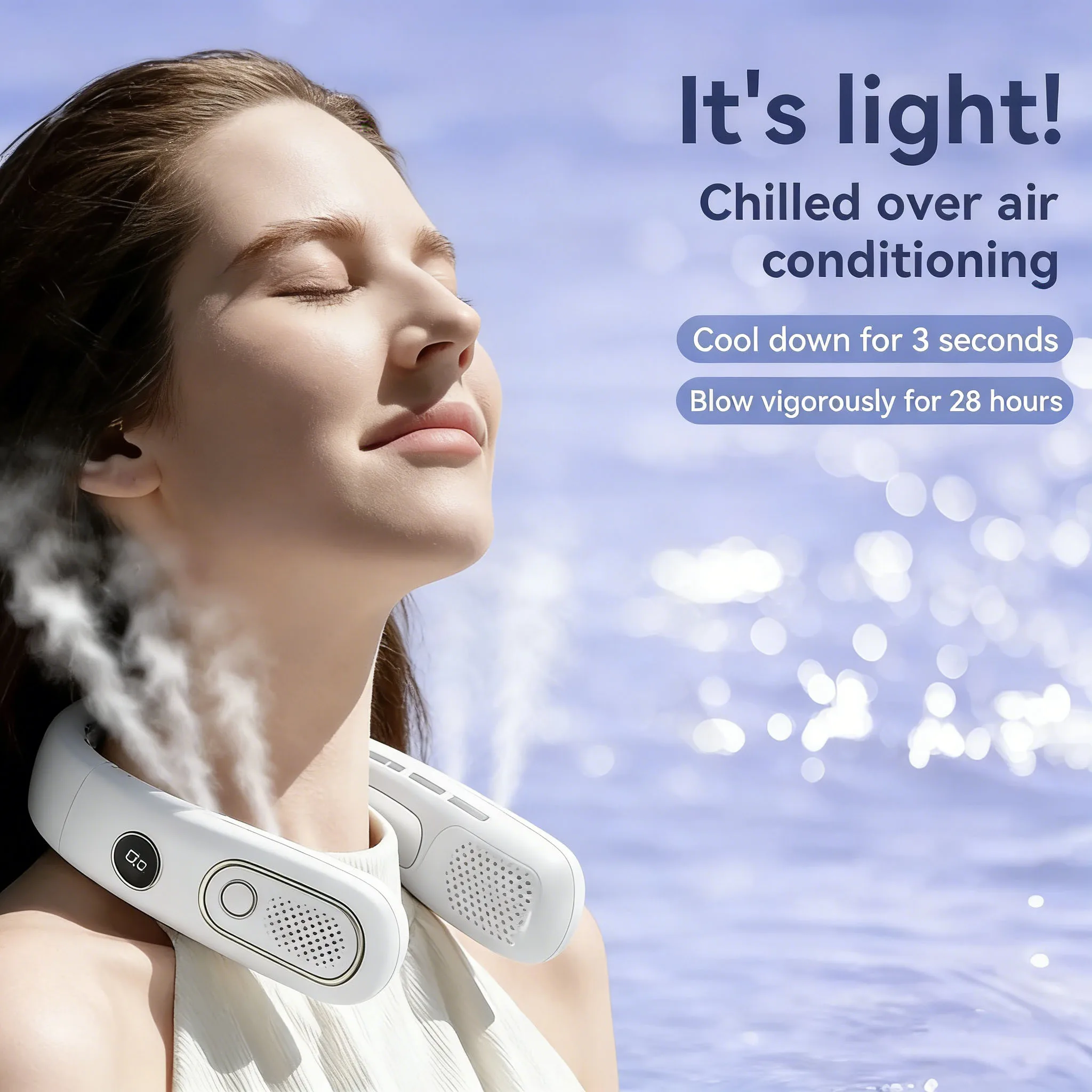 USB Rechargeable Portable Leafless Hanging Neck Fan Digital Display Bladeless Neckband For Office Camping Outdoor Travel Use
USB Rechargeable Portable Leafless Hanging Neck Fan Digital Display Bladeless Neckband For Office Camping Outdoor Travel Use