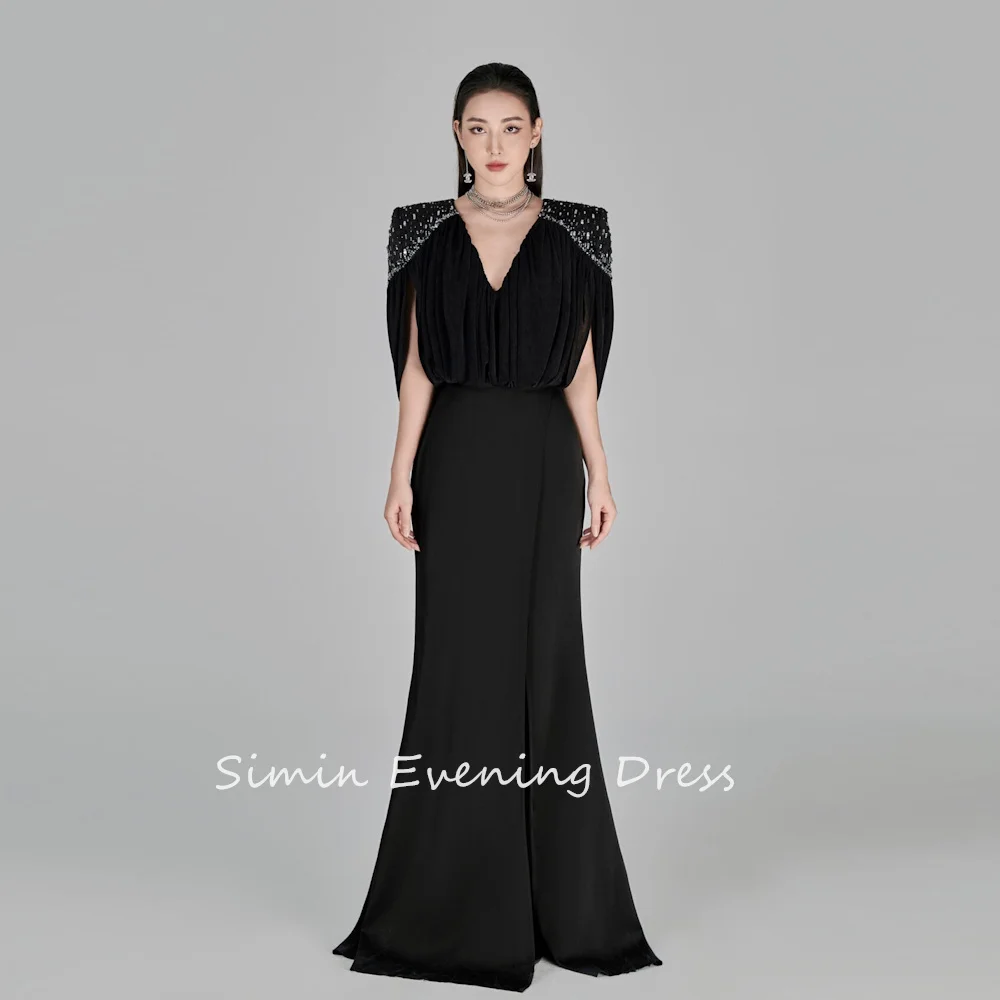 Simin فستانس Customized Ruched Classy Mermaid V-Neck Crepe Beads Fashion Saudi Prom Gown Evening Party dresses for women 2024
Simin فستانس Customized Ruched Classy Mermaid V-Neck Crepe Beads Fashion Saudi Prom Gown Evening Party dresses for women 2024
