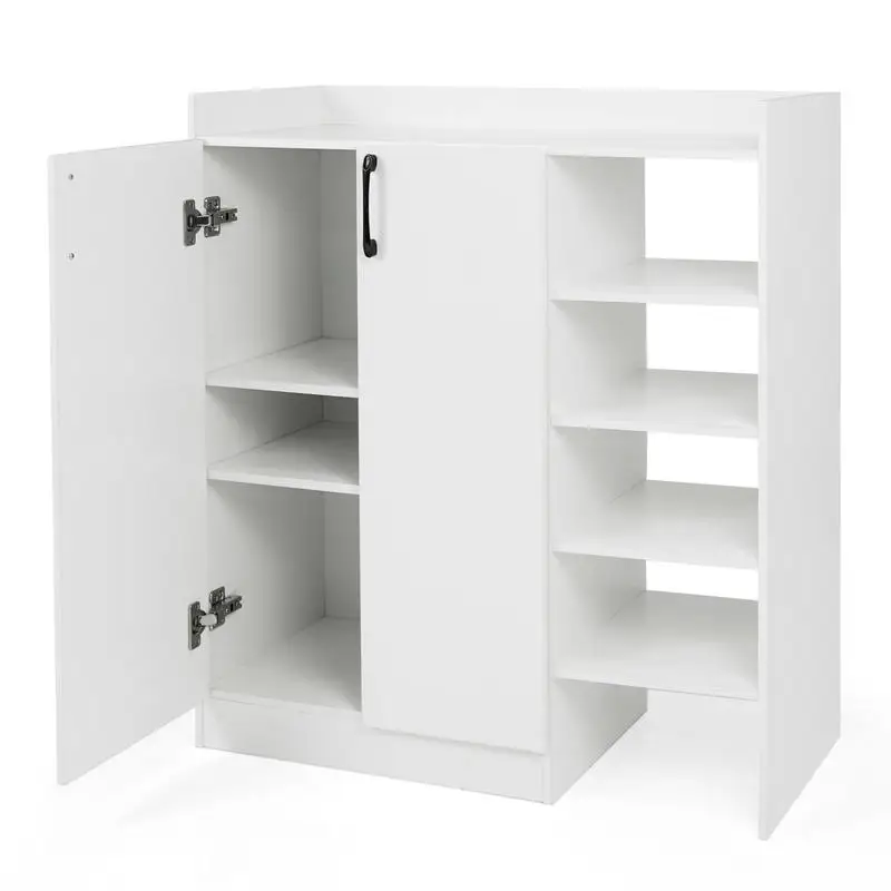 Shoe Cabinet with 2 Doors Shoe Storage Organizer with 2 Adjustable Inner Shelves-White
Shoe Cabinet with 2 Doors Shoe Storage Organizer with 2 Adjustable Inner Shelves-White