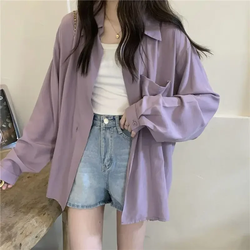 Shirts Women Sunscreen Solid Fashion Summer Comfortable Popular Korean Chic Korean Loose Casual Ulzzang All-match High Street
Shirts Women Sunscreen Solid Fashion Summer Comfortable Popular Korean Chic Korean Loose Casual Ulzzang All-match High Street