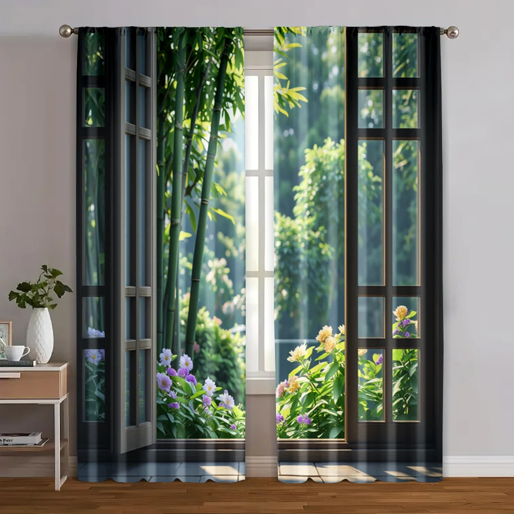 2pcs, Curtain Set Elegant Chinese Style Polyester Easy Install (without rod) Holiday Use for Bedroom, Living Room, Home
2pcs, Curtain Set Elegant Chinese Style Polyester Easy Install (without rod) Holiday Use for Bedroom, Living Room, Home