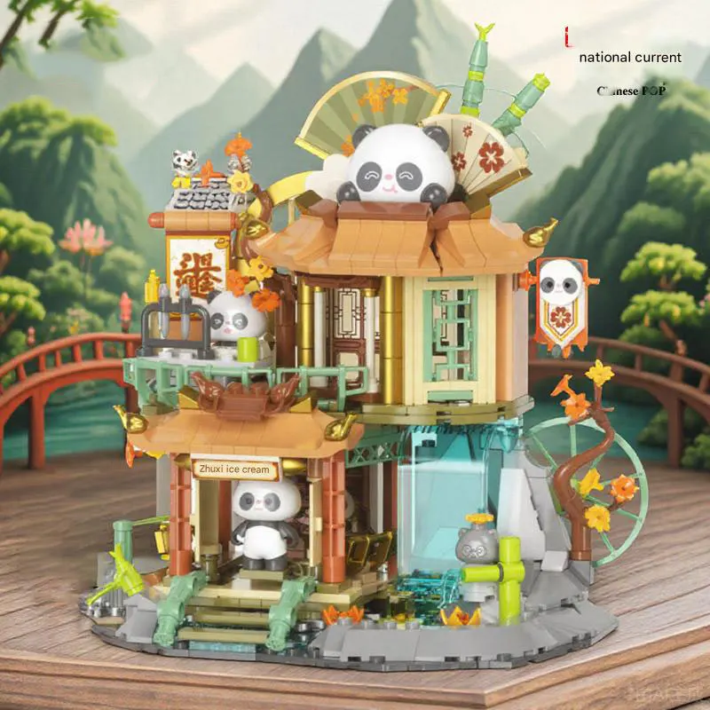 JAKI Zhuxi Inn Street View Panda Building Blocks Assembly Toy House Shape Ancient Style Small Particle Building Blocks
JAKI Zhuxi Inn Street View Panda Building Blocks Assembly Toy House Shape Ancient Style Small Particle Building Blocks