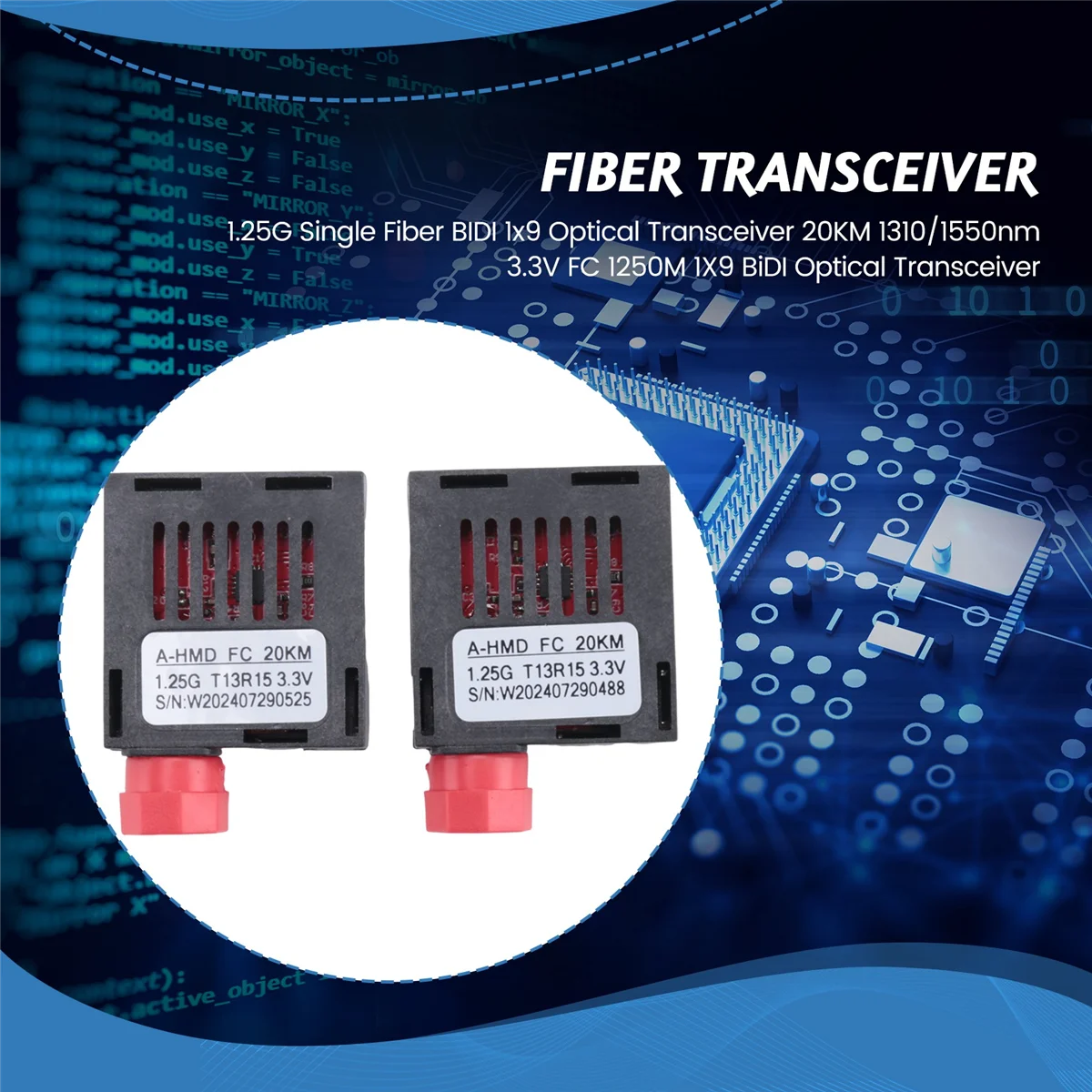 B13C1.25G одноволоконный оптический трансивер BIDI 1x9 20 км 1310/1550 нм 3,3 В FC 1250M 1X9 Оптический трансивер BiDI
B13C1.25G одноволоконный оптический трансивер BIDI 1x9 20 км 1310/1550 нм 3,3 В FC 1250M 1X9 Оптический трансивер BiDI
