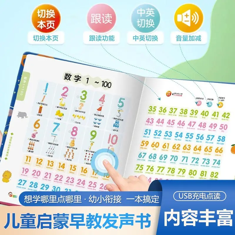 Language, Mathematics, English Enlightenment Early Education Audio Book, Classroom Sync, Children's Learning Tool Book
Language, Mathematics, English Enlightenment Early Education Audio Book, Classroom Sync, Children's Learning Tool Book