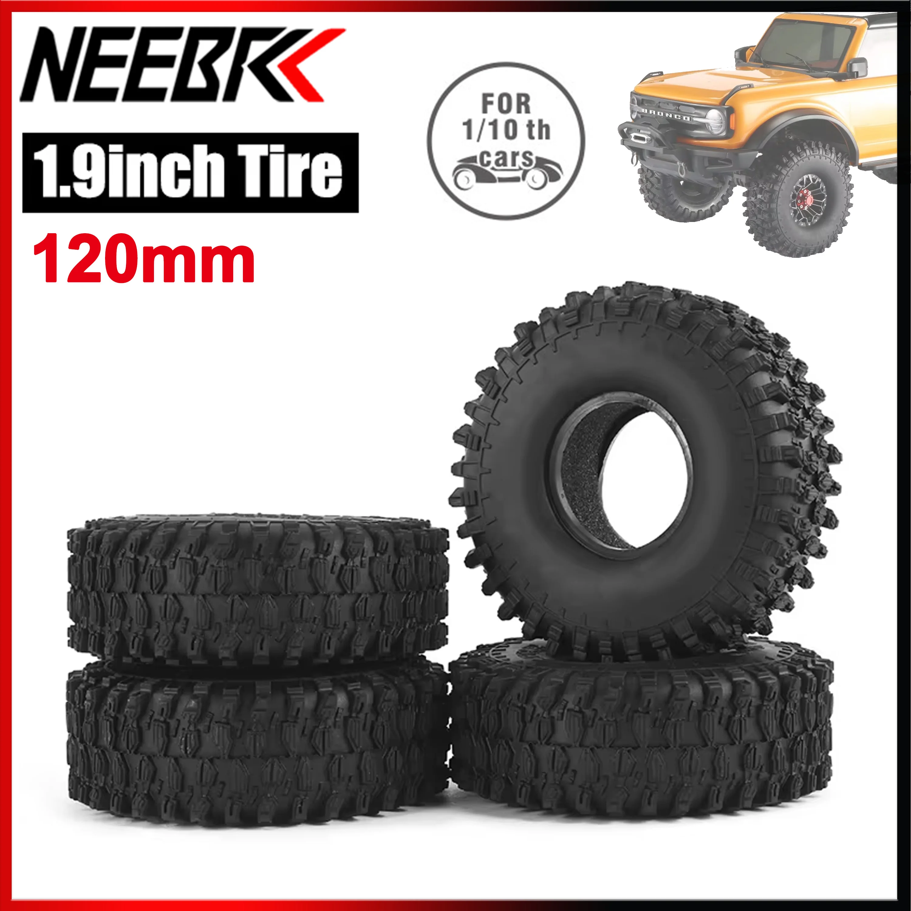 4PCS 1.9inch 120mm 1/10 RC Crawler Car Rubber Tire Tyres for Wltoys Traxxas TRX4 Redcat SCX10 AXIAL Rock 4WD TF2 MN78 MN99S Part
4PCS 1.9inch 120mm 1/10 RC Crawler Car Rubber Tire Tyres for Wltoys Traxxas TRX4 Redcat SCX10 AXIAL Rock 4WD TF2 MN78 MN99S Part