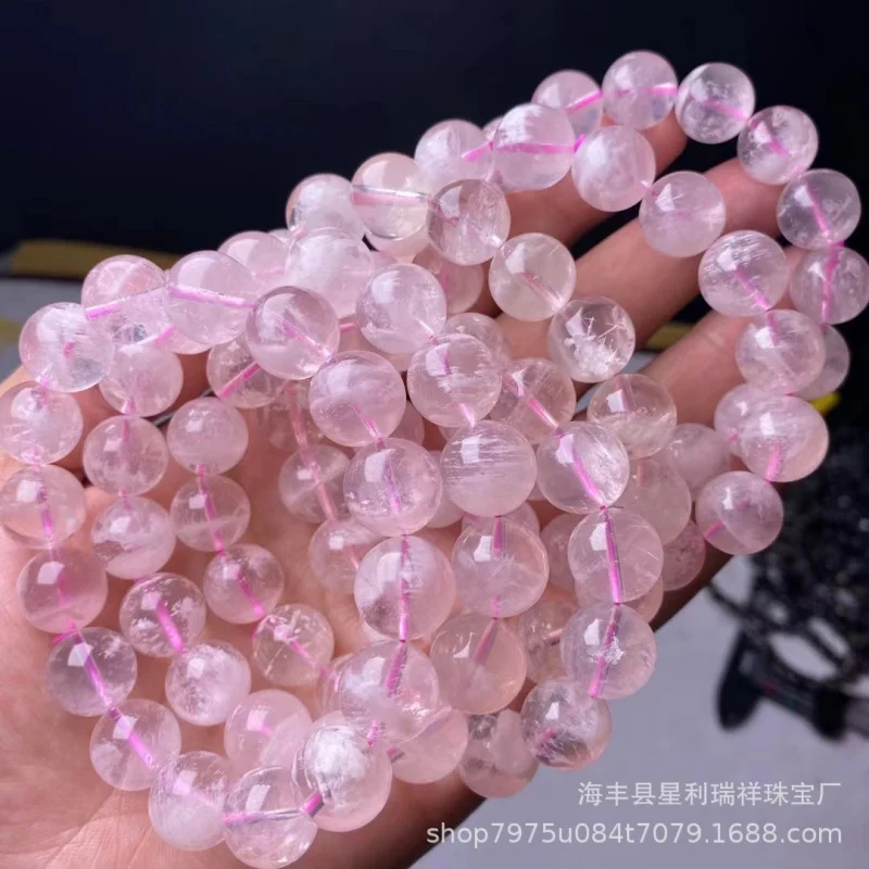 Natural Phantom Round Bead Snowflake Full Pink Bracelet
Natural Phantom Round Bead Snowflake Full Pink Bracelet
