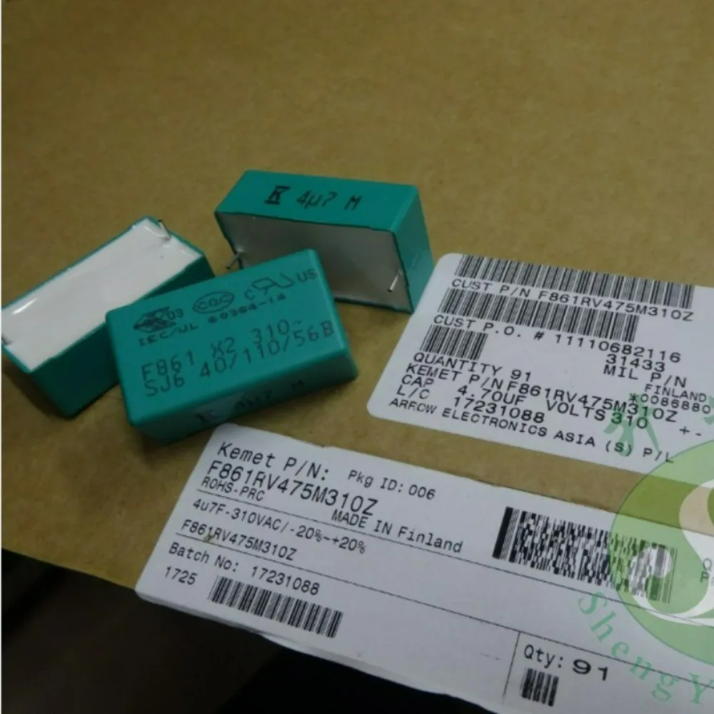 1PCS F861 Series 4.7uf 310VAC 4u7 475 M Brand New 38mm Film Capacitor F861RV475M (Height: 14mm)
1PCS F861 Series 4.7uf 310VAC 4u7 475 M Brand New 38mm Film Capacitor F861RV475M (Height: 14mm)