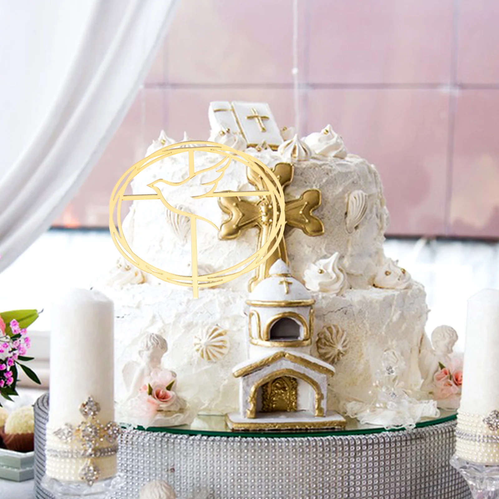 Elegant Cross Dove Cake Topper for Baptism First Holy Communion Decorations Reusable Safe Material Vintage Design
Elegant Cross Dove Cake Topper for Baptism First Holy Communion Decorations Reusable Safe Material Vintage Design