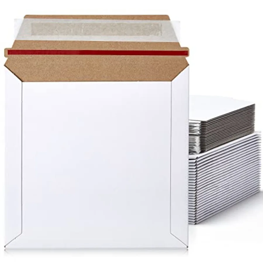 200 Pcs 6 x 6'' Rigid Mailers 400 GSM Keep Flat Cardboard Mailers Shipping Cardboard Envelopes Disc DVD CD Envelopes with Self
200 Pcs 6 x 6'' Rigid Mailers 400 GSM Keep Flat Cardboard Mailers Shipping Cardboard Envelopes Disc DVD CD Envelopes with Self