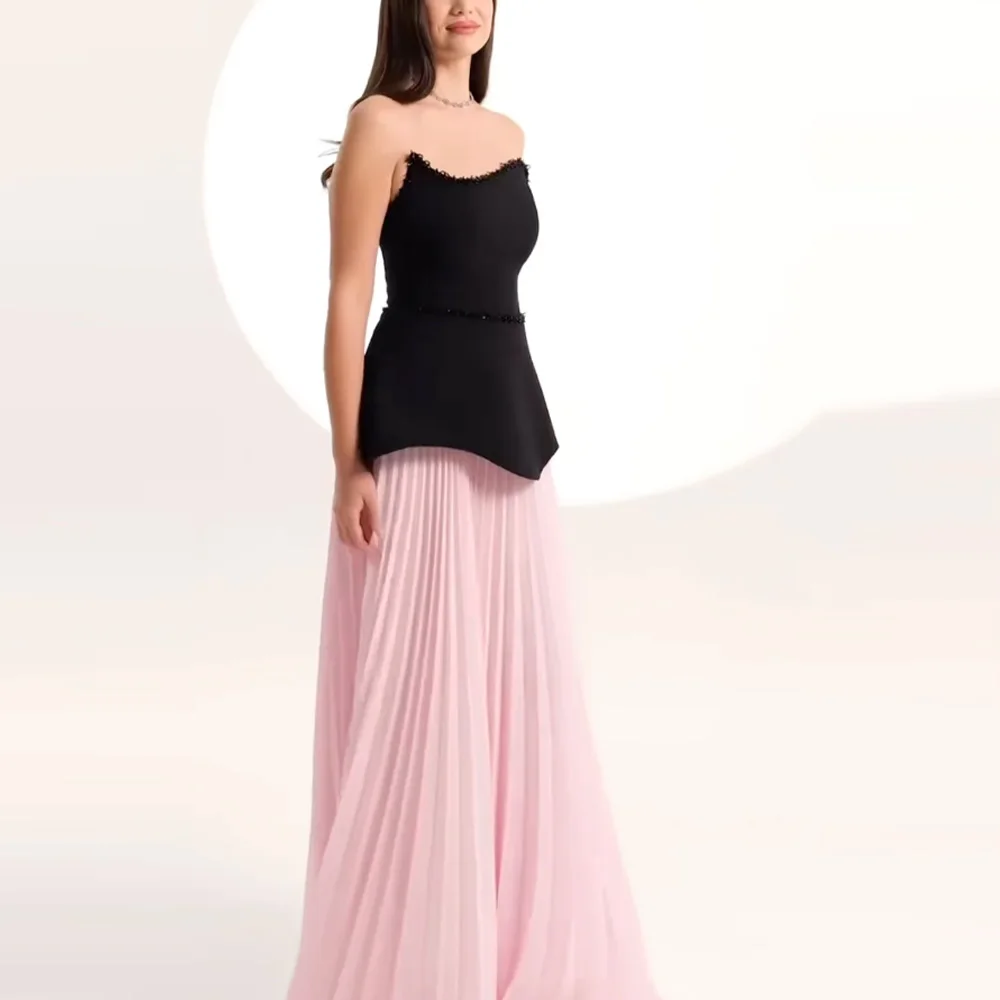 Elegant Wedding Guest Dress Contrast Color Wedding Party Dresses Ruched Chiffon A Line Strapless Party Dresses Woman Customized
Elegant Wedding Guest Dress Contrast Color Wedding Party Dresses Ruched Chiffon A Line Strapless Party Dresses Woman Customized