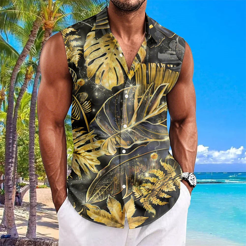 Beach Flower 3d Print Shirts For Men Casual Sleeveless Lapel Top Fashion Oversized Hawaiian Shirts Men Vacation Style Vest Shirt
Beach Flower 3d Print Shirts For Men Casual Sleeveless Lapel Top Fashion Oversized Hawaiian Shirts Men Vacation Style Vest Shirt