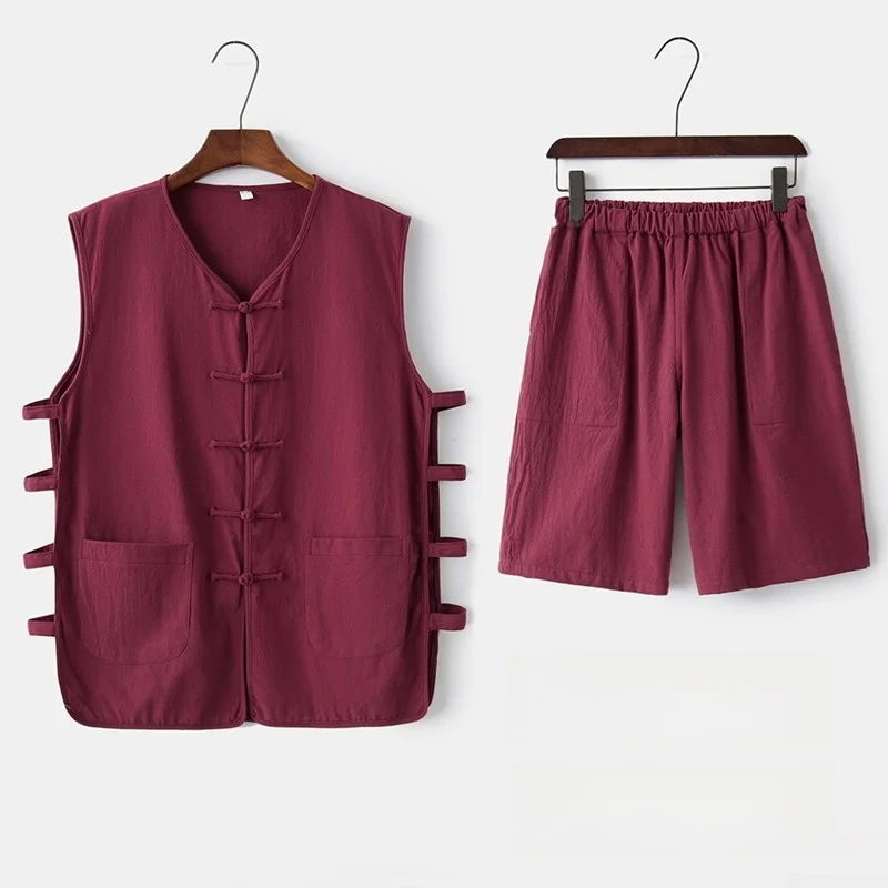 Men's Summer Thin Pure Cotton T-Shirt Shorts Set Casual Button-Up Vintage Style Leisure Two-Piece Suit Elderly Casual Wear
Men's Summer Thin Pure Cotton T-Shirt Shorts Set Casual Button-Up Vintage Style Leisure Two-Piece Suit Elderly Casual Wear